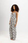 Paint Strokes Summer Jumpsuit White