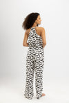 Paint Strokes Summer Jumpsuit White