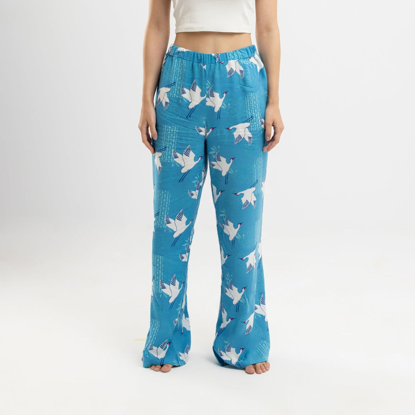 Rayon Summer Star Pants Blue – A2Z Women