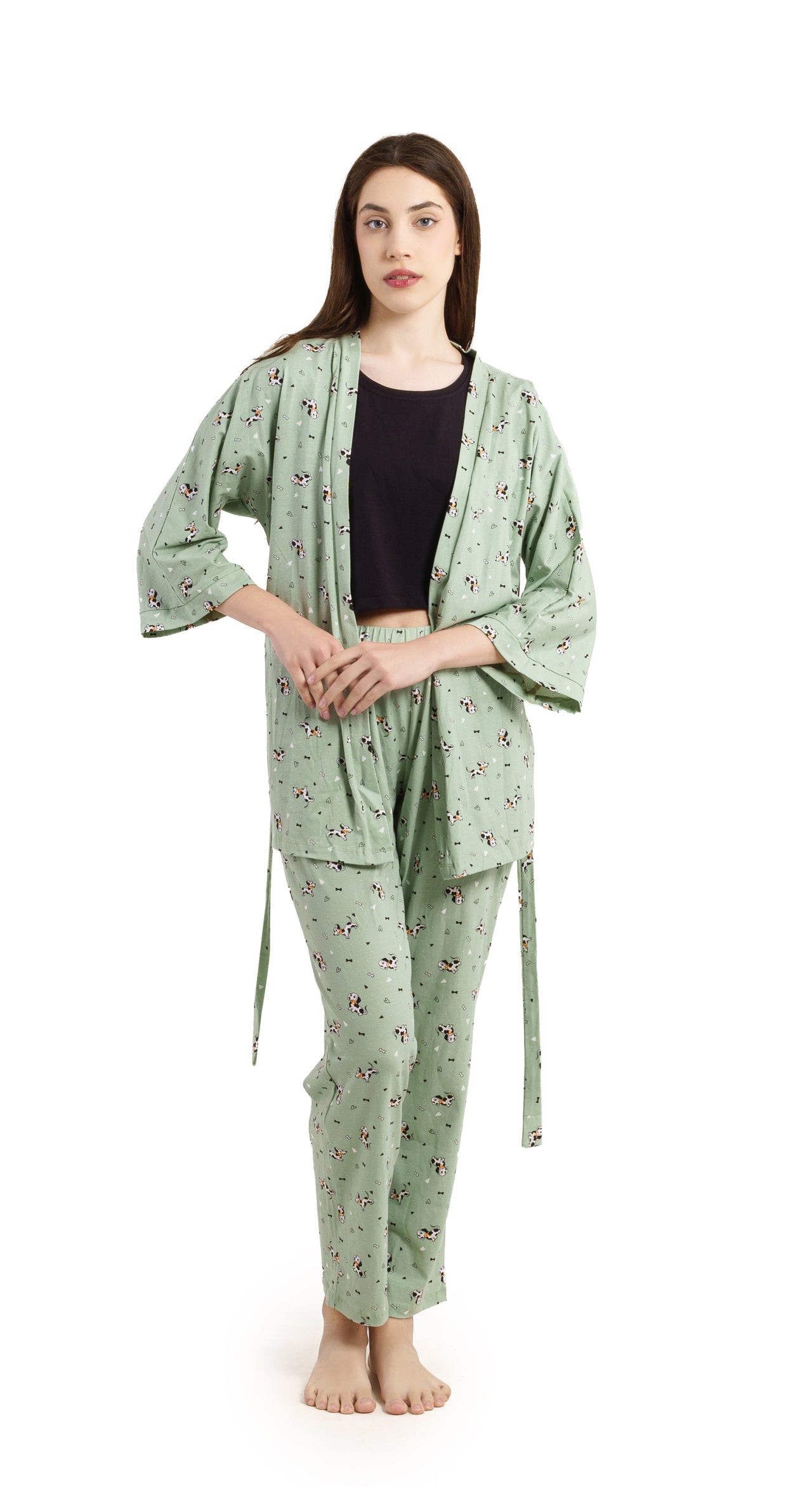 Spotted Dog full Pajamas 3Pieces