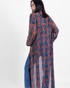 A2Z - Long Printed Summer Soft Kimono - Brown