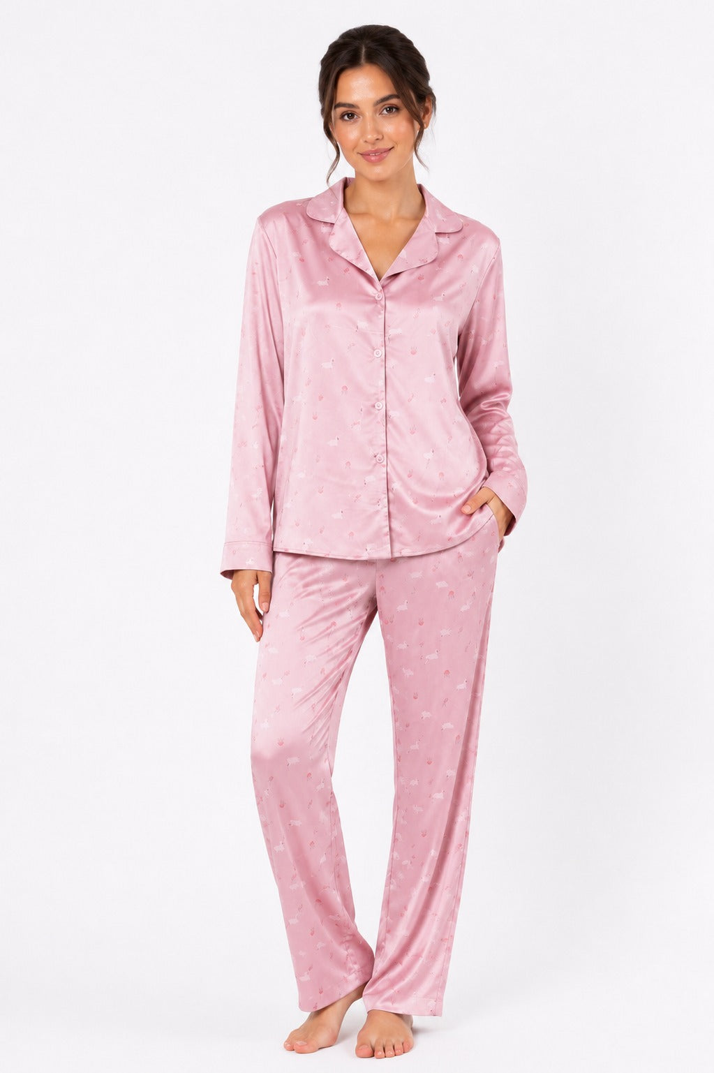 Pink whisper stain pajama