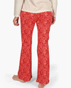 Red Aztec Flare Summer Pants - Red