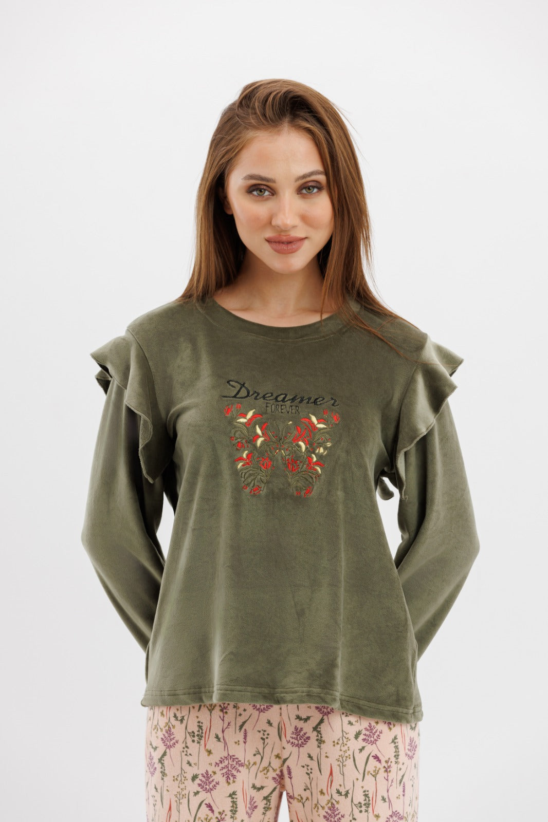 Green winter top
