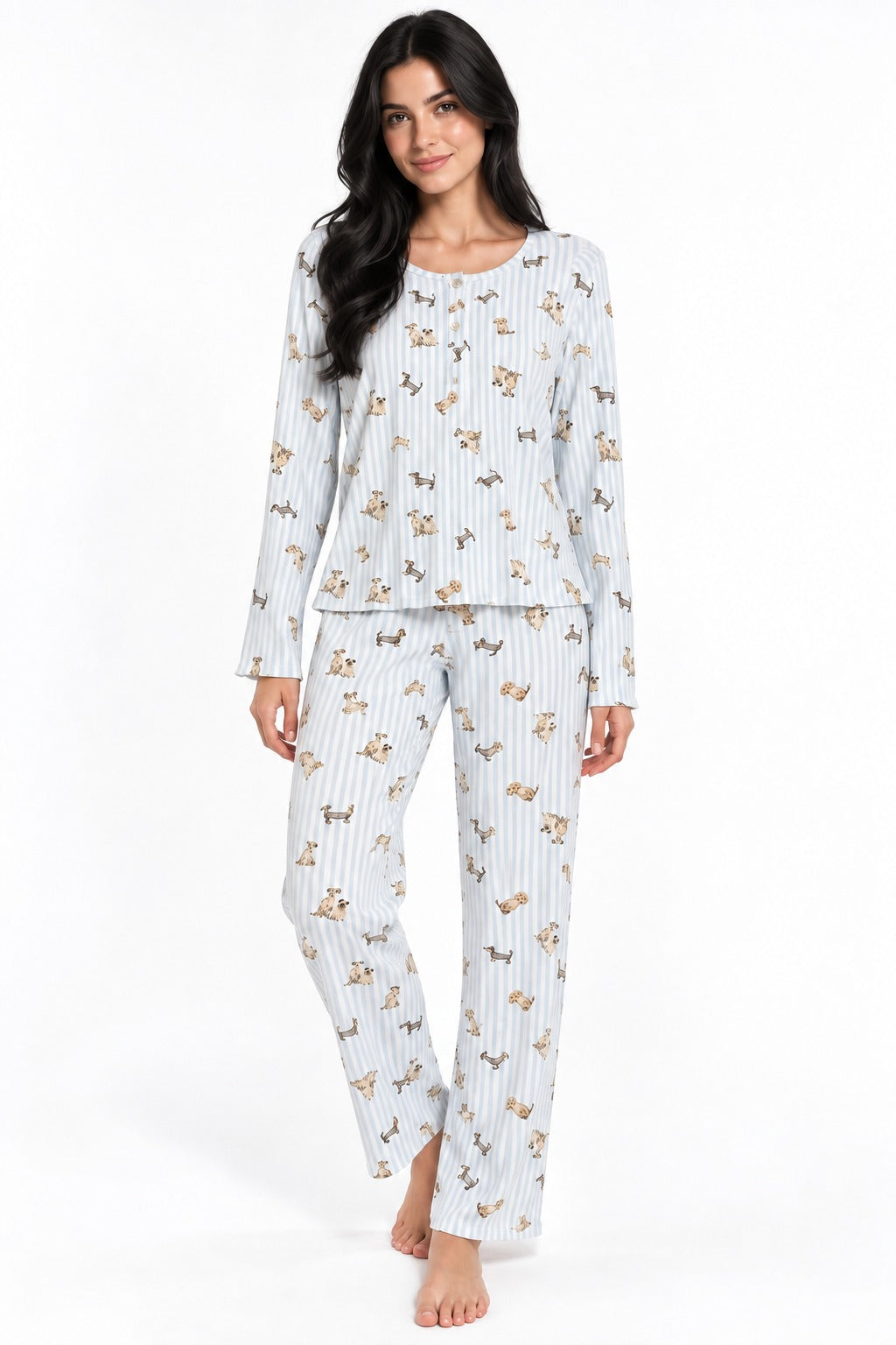 Puppy Stripes Pajama Set