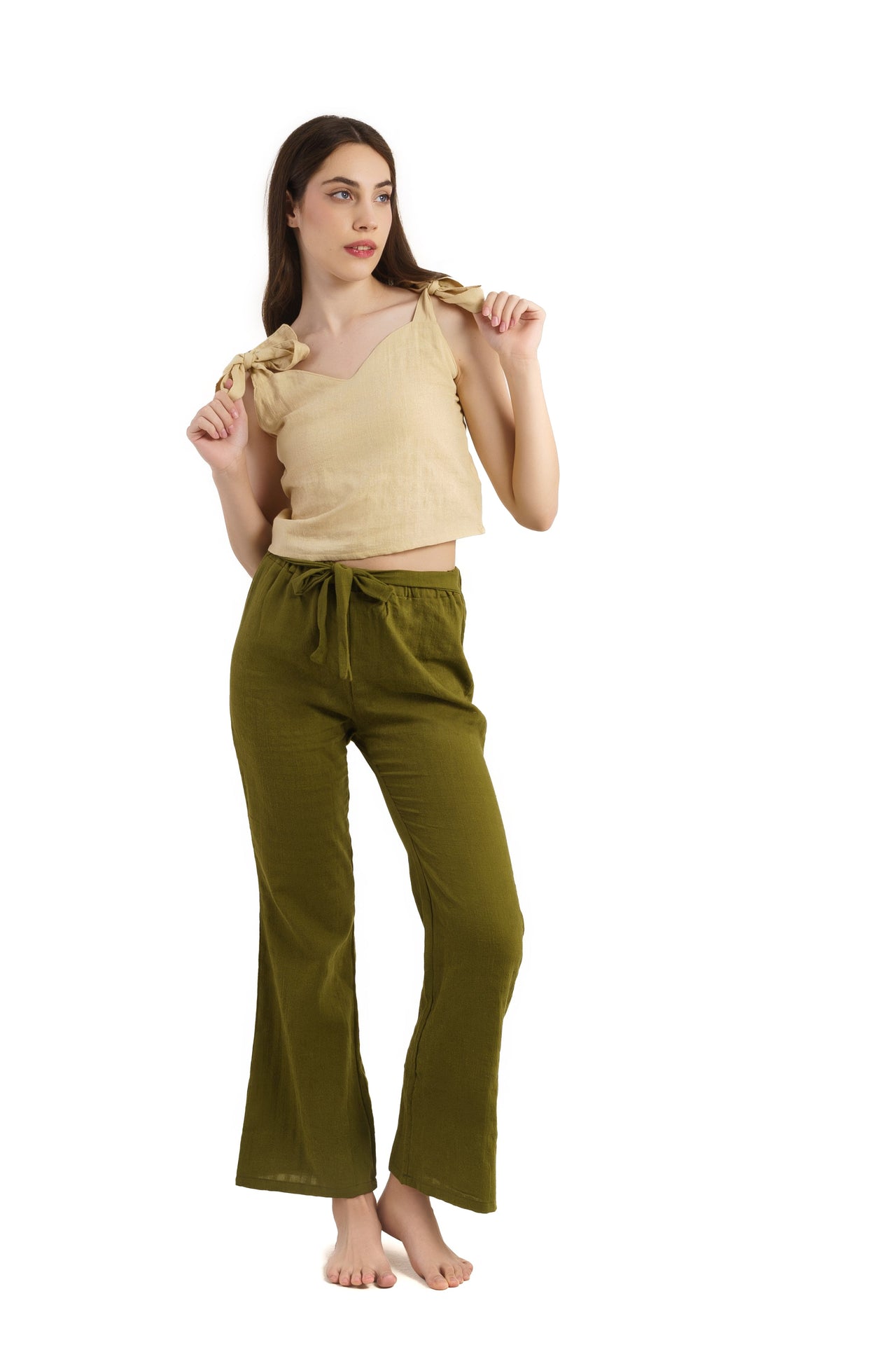 Olive Plain full Pajamas