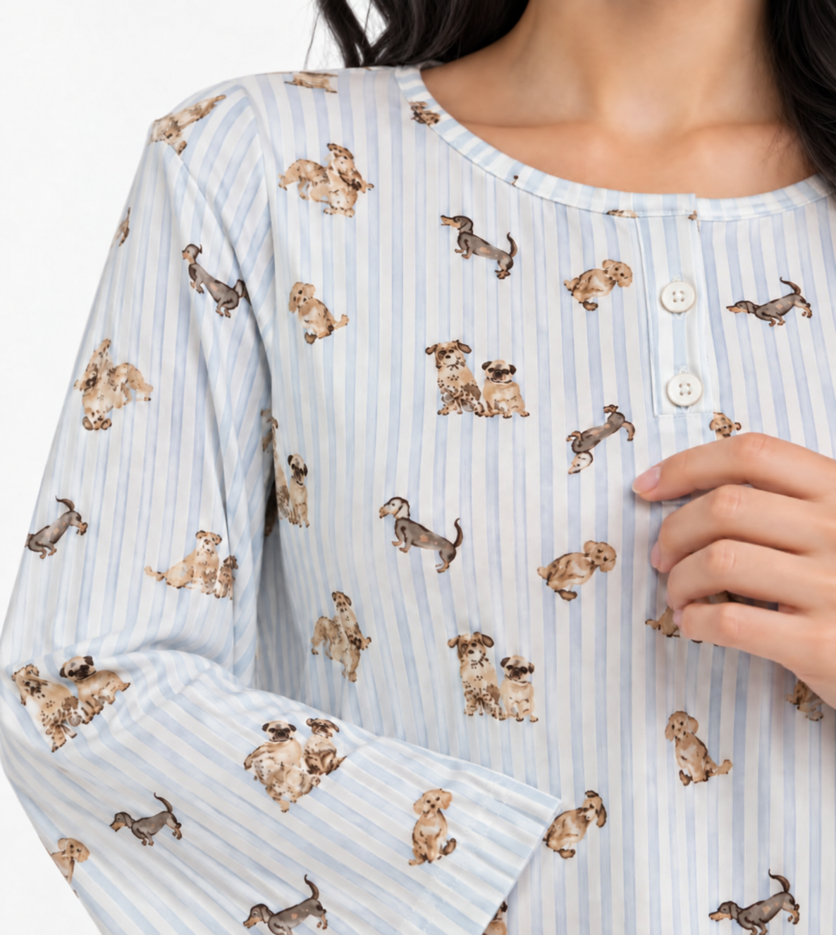 Puppy Stripes Pajama Set