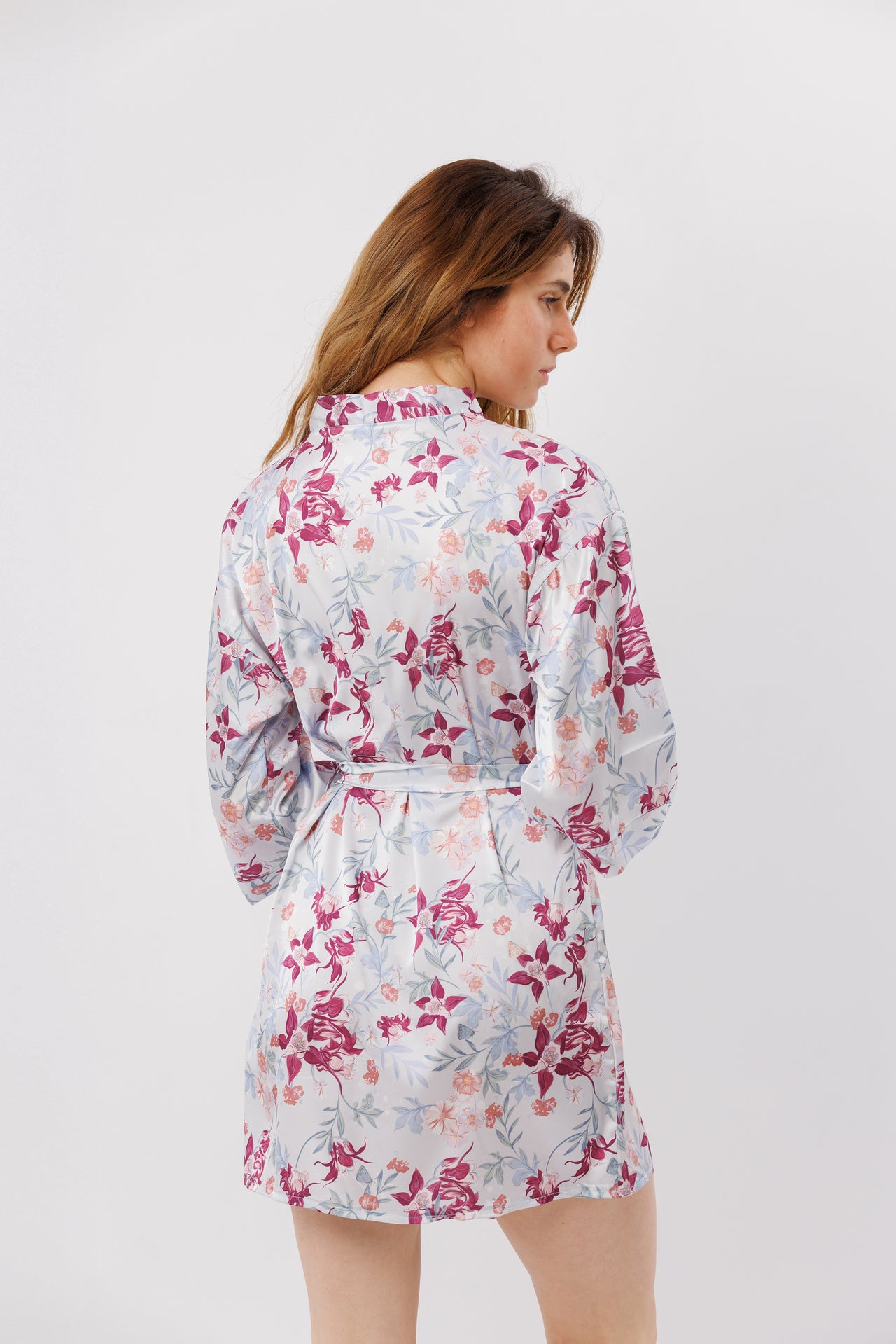Luxurious Print Satin Robe