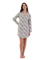 Grey Floral Winter Nightdress Gray