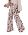 Leaves Winter Wide Pants Beige