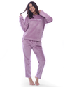 Lavender Velour Winter Full Pajama Long Cabishu Pink