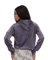 Grey Floral Winter Hoody Top Gray