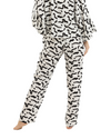 Paint Strokes Animal Print Pants White