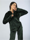 Winter Dark green velvet pajama