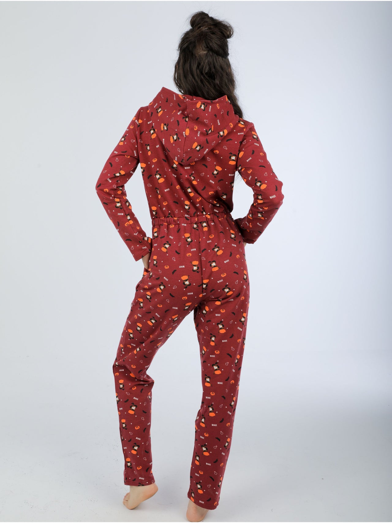 winter red jumpsuit