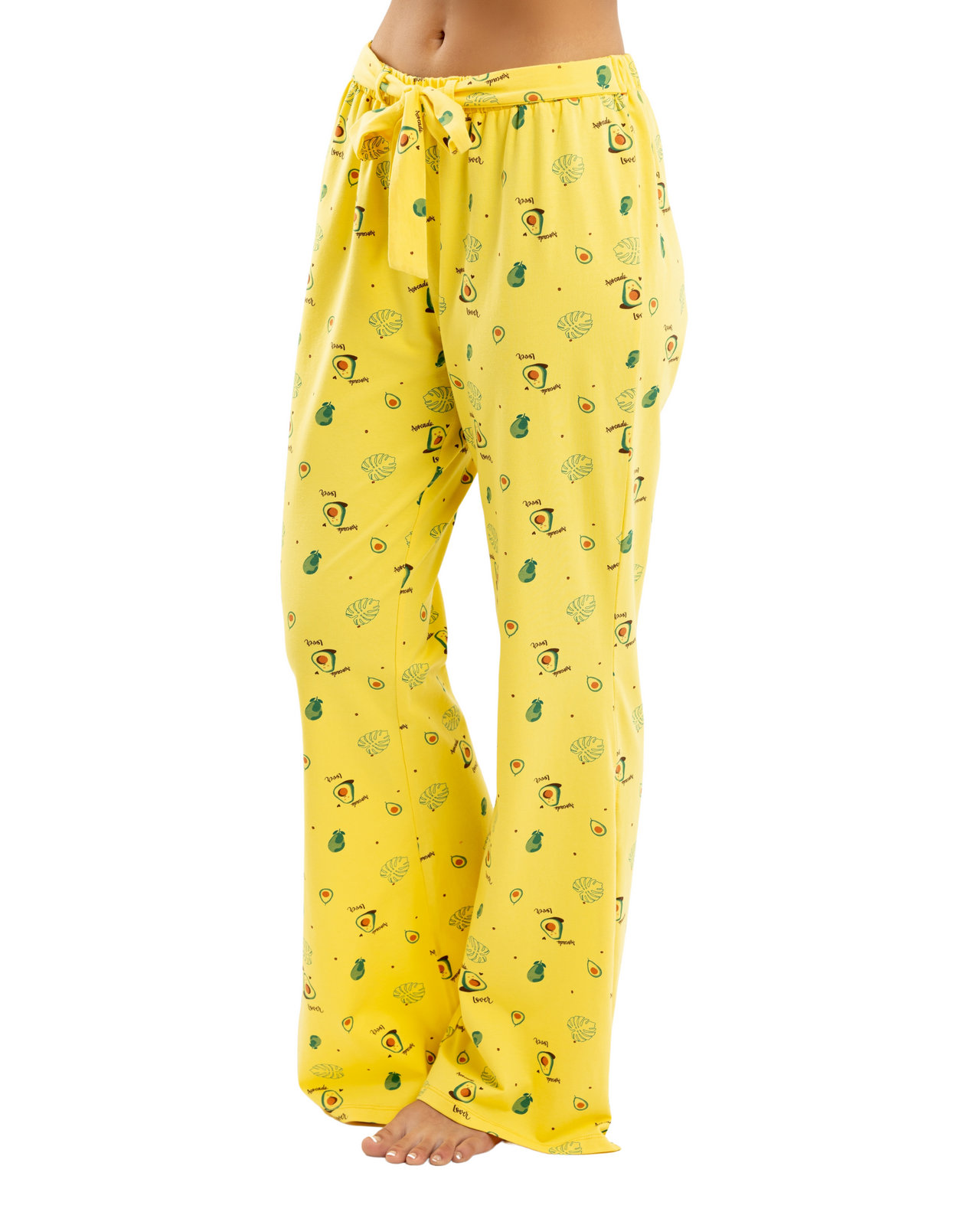 Avocado Summer Tie Waist Pants Yellow