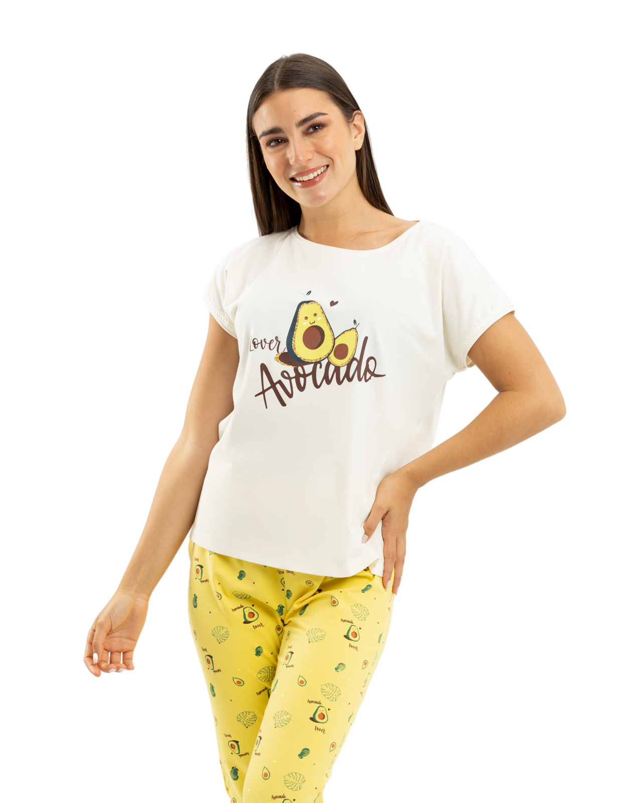 Avocado Summer Round Neck T-shirt White