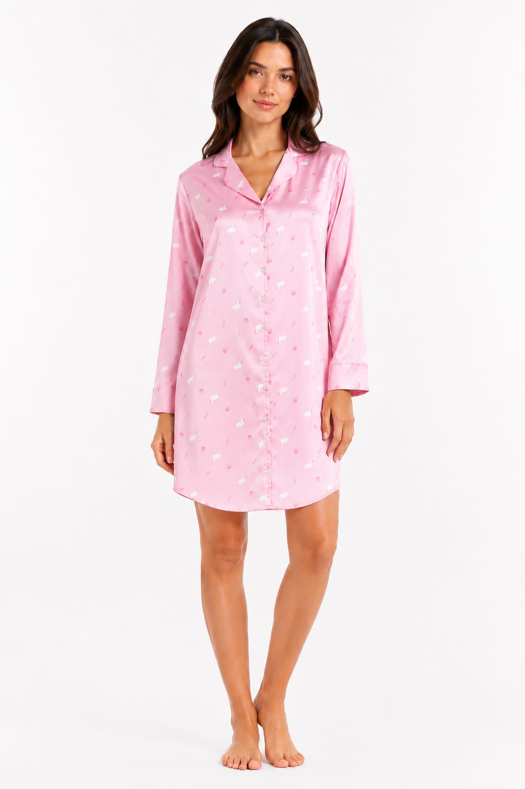 Blush Satin Nightshirt
