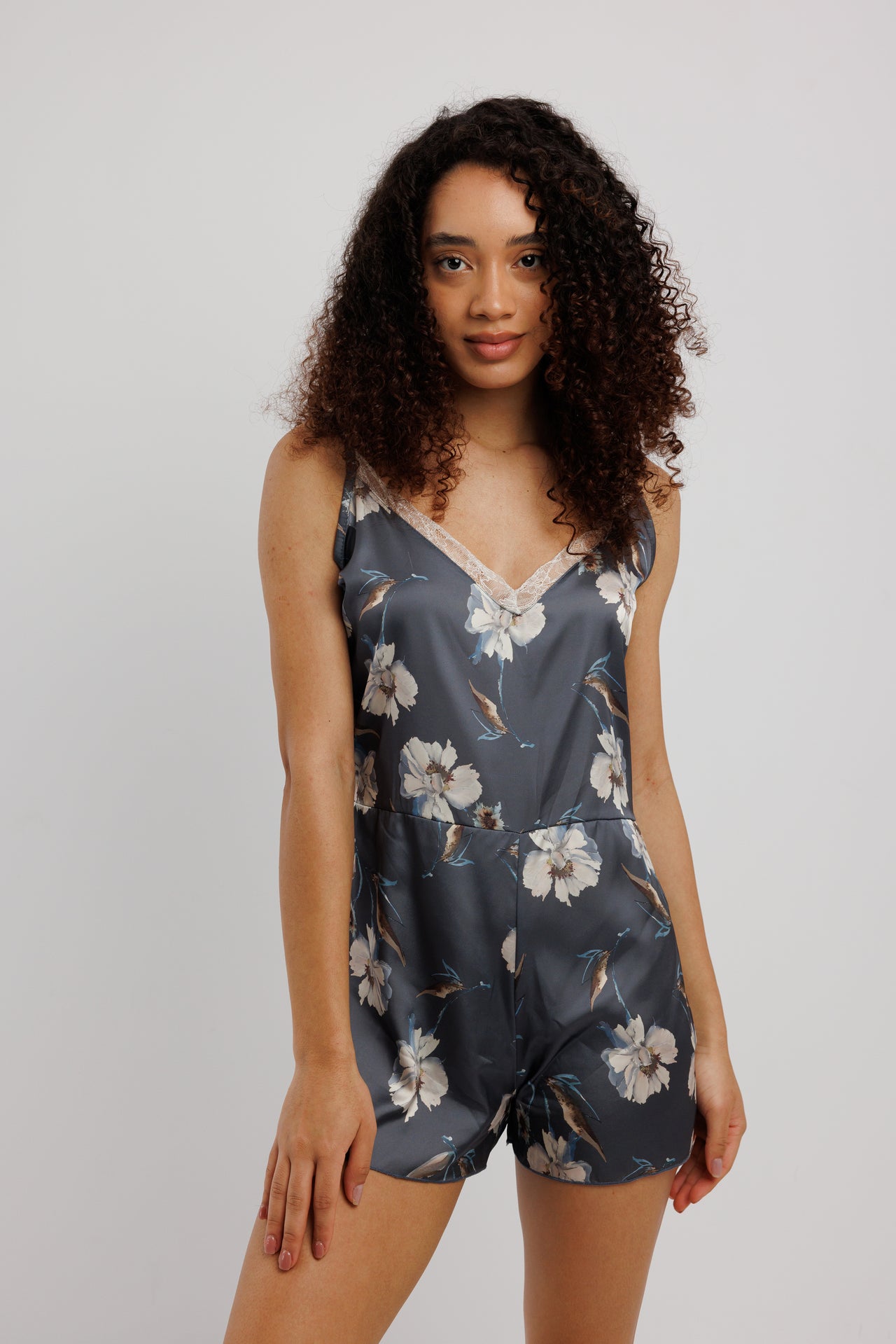Midnight Bloom Romper