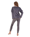 Star Foil Full Winter Pajama Arms Gray