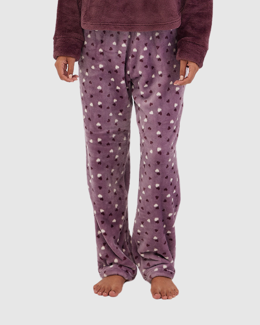 Red Checkers Winter Pants Purple
