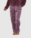 Red Checkers Winter Pants Purple