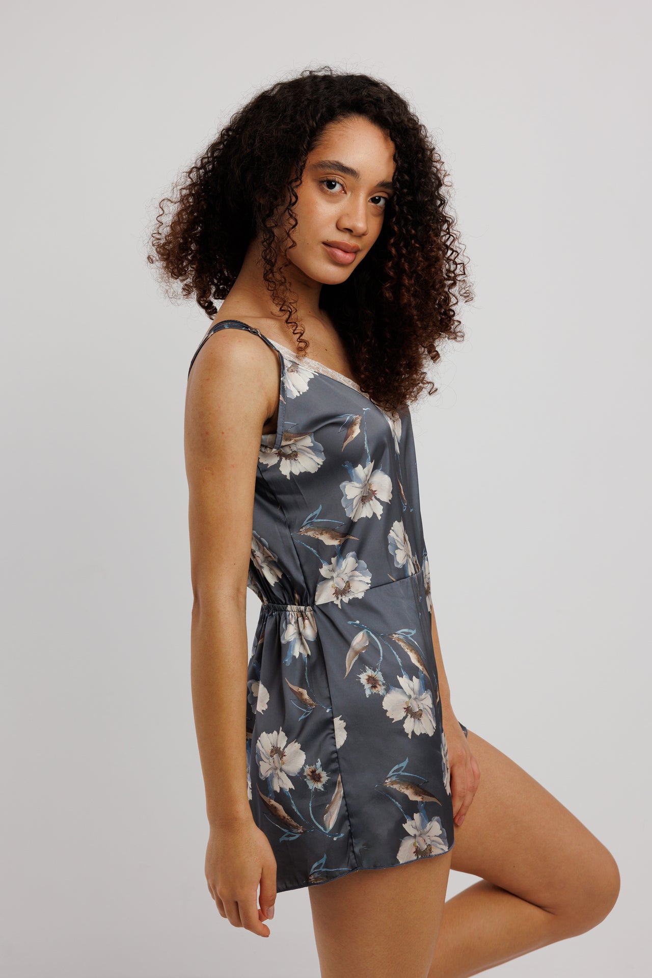 Midnight Bloom Romper