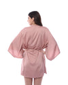 Satin Nightdress with Short Satin Robe