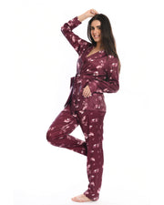 A2Z Classic Satin Burgundy pajama 