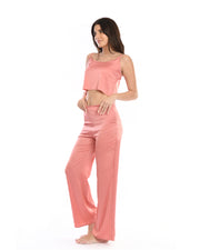 A2Z Crop Top Satin Pajama set - 2 PCs