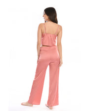 A2Z Crop Top Satin Pajama set - 2 PCs