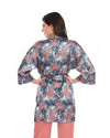 A2Z Women's Floral Satin Short Robe