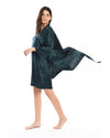 A2Z Floral Nightgown With Robe Dark Green