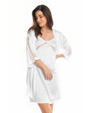 A2Z Women's Nightdress with Long Sleeve Rope