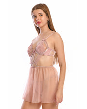 Women's Mesh Lace Nightdress Two Pieces