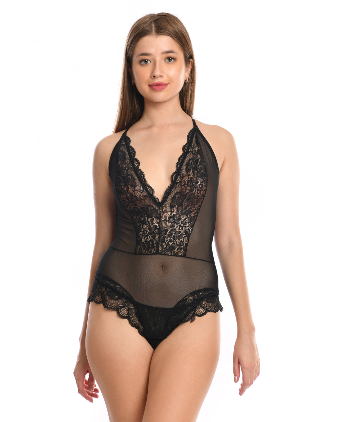A2Z - Women Lace Black bodysuit